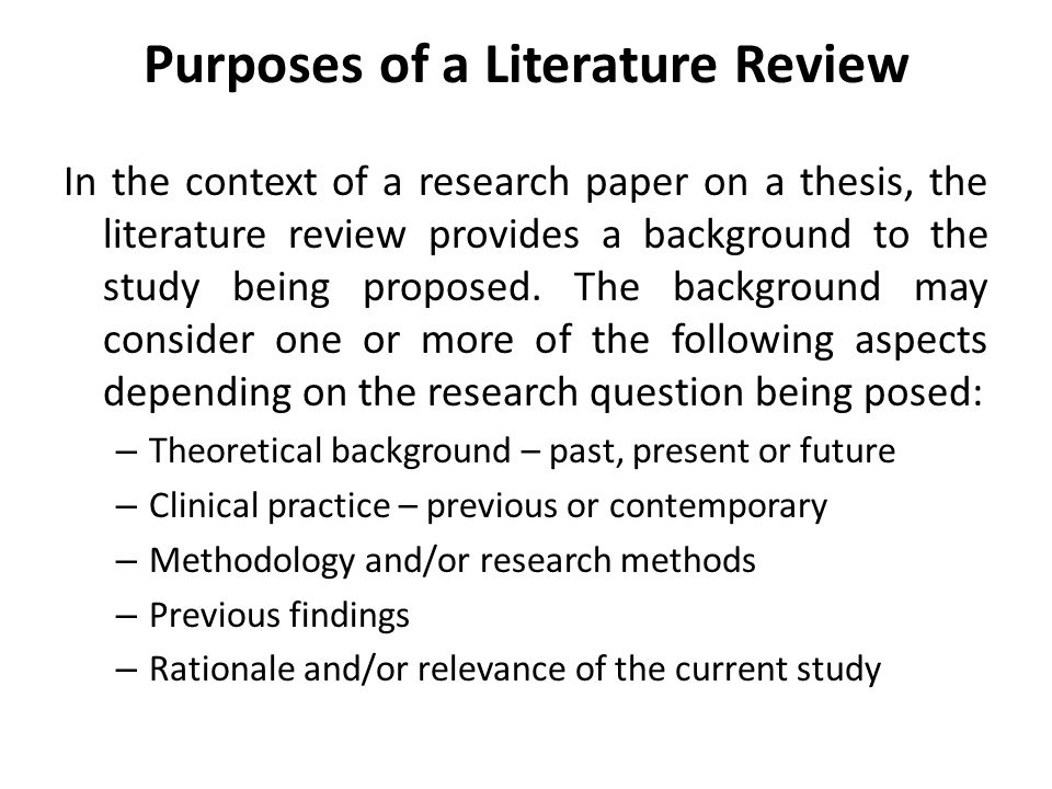 literature review and theoretical background